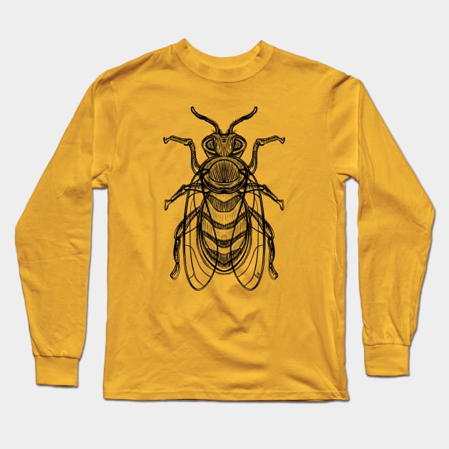 Hand drawn vintage bee Long Sleeve T-Shirt by Yety